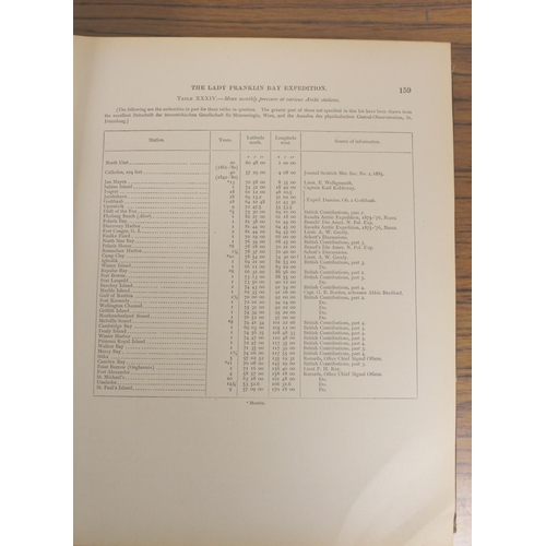 72 - GREELY A.W.  Report on the Proceedings of the United States Expedition to Lady Franklin Bay, Grinnel... 