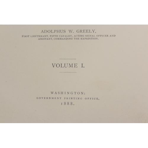 72 - GREELY A.W.  Report on the Proceedings of the United States Expedition to Lady Franklin Bay, Grinnel... 