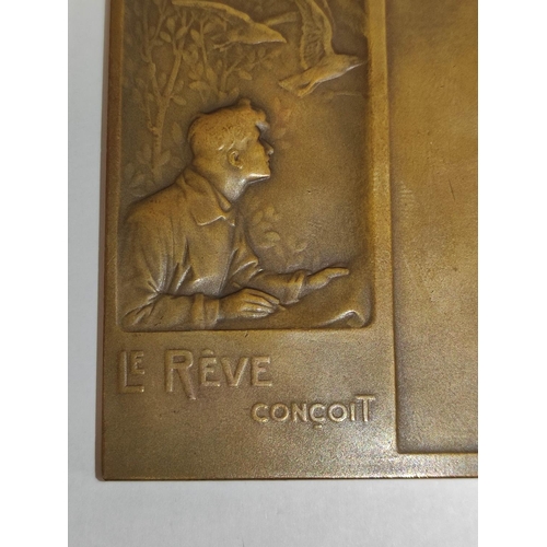 142 - France. 1909 Navigation Aerienne medal / plaque by Pierre-Alexandre Morlon struck by the Paris Mint.... 