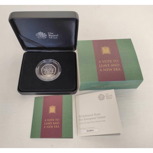 113 - Great Britain- Limited edition boxed 2020 Withdrawal From the European Union Brexit 50 pence proof s... 