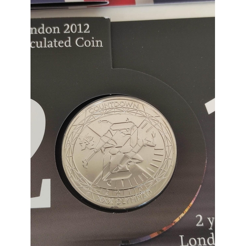 115 - Great Britain- Countdown to London 2012 £5 Brilliant Uncirculated Four Coin Set from the Royal Mint.... 