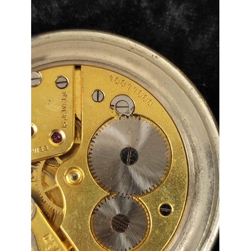 164 - Omega WW2- 1944 G.S.T.P stem set open face pocket watch with cal 38.5L T1 15 jewel movement. The dia... 