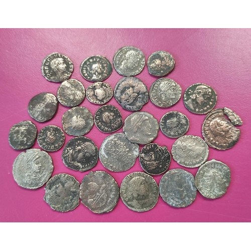 77 - Roman- Quantity of Roman coins comprising of Siliquae & Follis. To include examples of Hadrian &... 