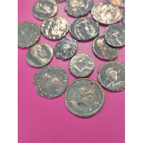 78 - Roman- Quantity of Roman coins comprising of Siliquae & Follis. To include issues of Valens, Con... 