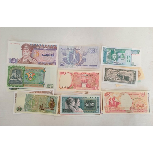 128 - Banknotes- Pristine world banknotes predominantly comprising of Asian issues. To include issues a Bu... 