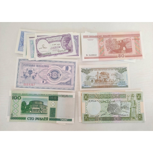 130 - Banknotes- Pristine world banknotes predominantly comprising of Asian, Eastern Block & African i... 