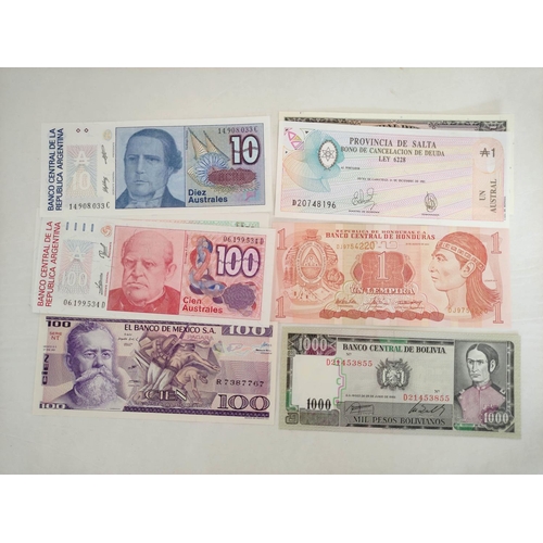 133 - Banknotes- Pristine world banknotes predominantly comprising of Central & South American issues ... 