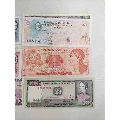 133 - Banknotes- Pristine world banknotes predominantly comprising of Central & South American issues ... 