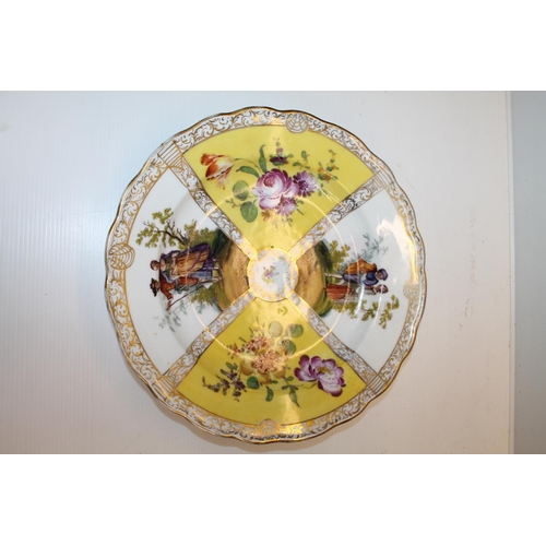 5 - Dresden plate decorated with classical scenes, 24cm diameter.