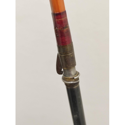 226 - Vintage Hardy's of Alnwick split cane trout rod in canvas bag. 9ft in length with screw locking sect... 