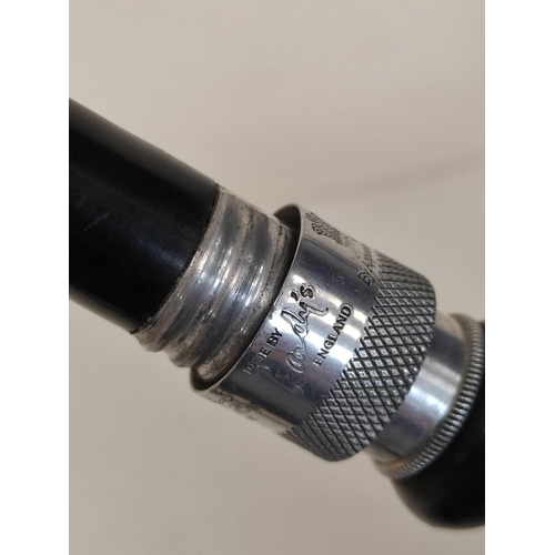 226 - Vintage Hardy's of Alnwick split cane trout rod in canvas bag. 9ft in length with screw locking sect... 