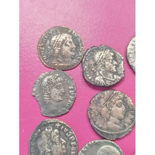 80 - Roman- Quantity of Roman coins comprising of silver plated Follis. To include examples of Valens Con... 