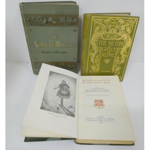 210 - ROLLESTON T.W.  Myths & Legends of the Celtic Race. Illus. Half dark morocco, gilt bac... 