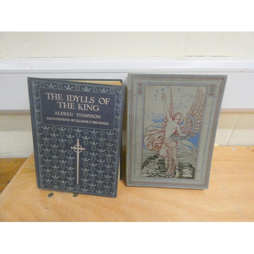 225 - TENNYSON ALFRED.  The Idylls of the King. Tipped in col. plates by Eleanor Brickdale. Quar... 