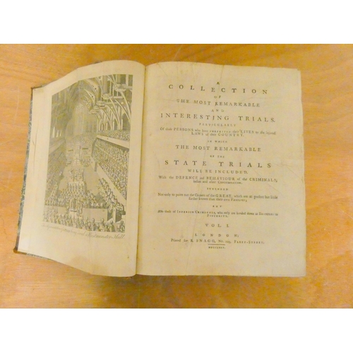 251 - SNAGG R. (Pubs).  A Collection of the Most Remarkable & Interesting Trials ... in Whic... 