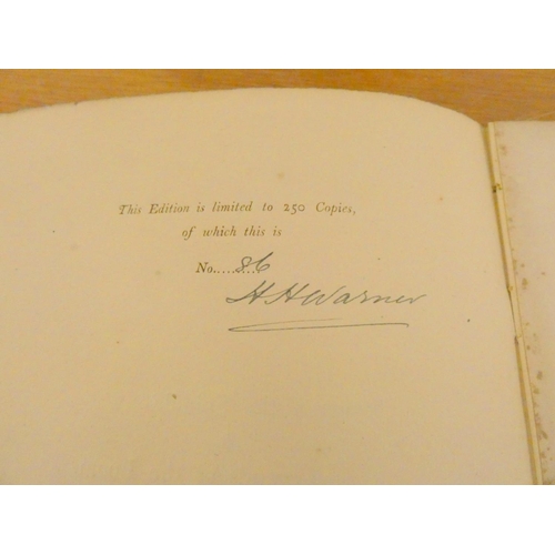 268 - WARNER H. H.  Songs of the Spindle & Legends of the Loom. Signed ltd. ed. 86/250. Plat... 