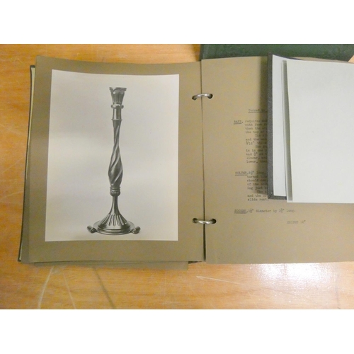 67 - GRACE G. A.  Ornamental Turning Design. A ring binder, the card leaves containing typescri... 