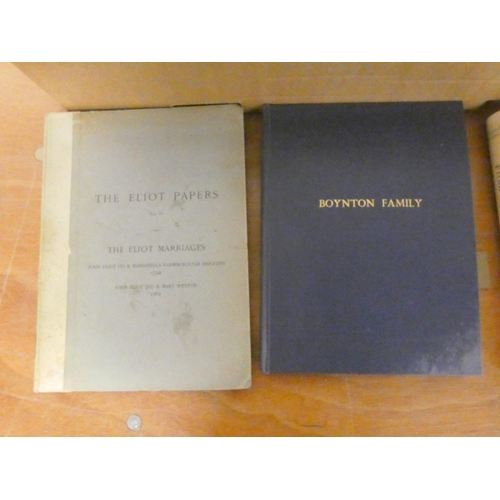 282 - Family Histories & Genealogy.  Vols. re. Eliott, Boynton, Orlebar, Holte, Garstang, Radclyf... 