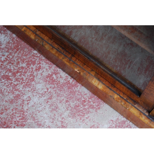 313 - 19th century French inlaid burr walnut pier cabinet, the inlaid frieze above a glazed door enclosing... 