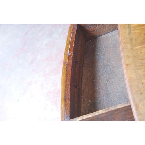 315 - Queen Anne-style walnut desk, with three short drawers above a shaped apron, on cabriole legs with b... 