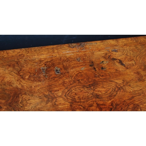 318 - 19th century French inlaid burr walnut hall table, the D-end top above an inlaid frieze decorated wi... 
