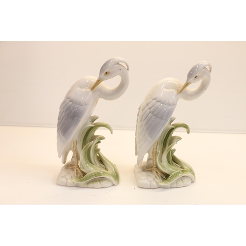 11 - Pair of modern Japanese crane models, 19cm.