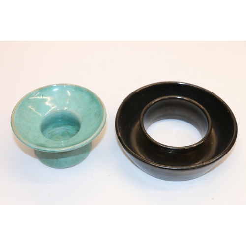 52 - Lochhead of Kirkcudbright Studio Pottery two piece ashtray, 13.5cm diameter.