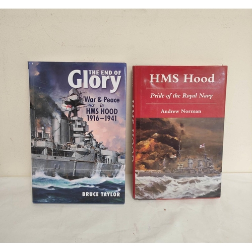 441 - HMS Hood interest: A collection of commemorative objects relating to HMS Hood to include a modern fr... 