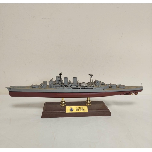 441 - HMS Hood interest: A collection of commemorative objects relating to HMS Hood to include a modern fr... 