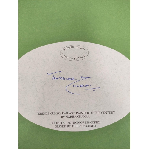 208 - Terence Cuneo- 1st ed Railway Painter of the Century limited edition book 77/850. Signed to front en... 