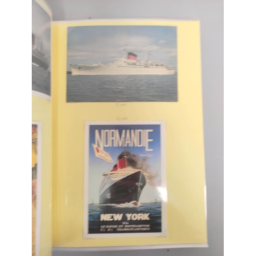 210 - Three nautical photographic albums from the collection of an avid collector comprising of views of c... 