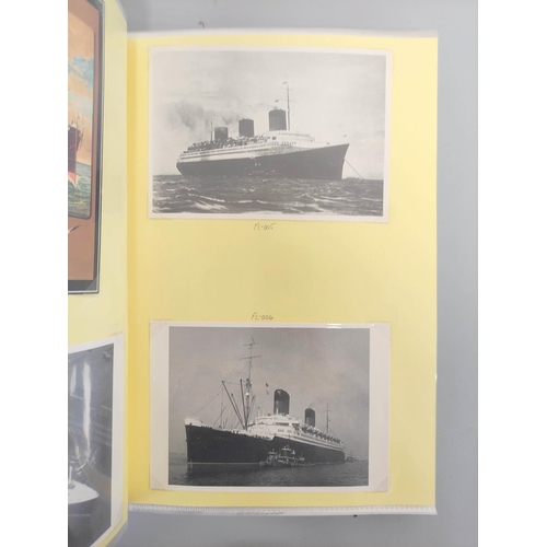 210 - Three nautical photographic albums from the collection of an avid collector comprising of views of c... 
