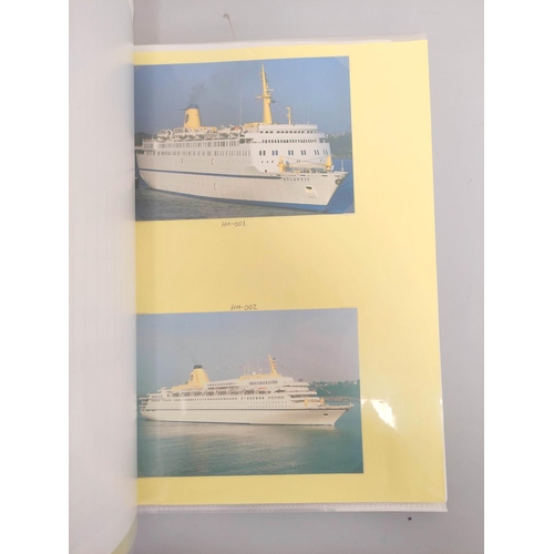 210 - Three nautical photographic albums from the collection of an avid collector comprising of views of c... 