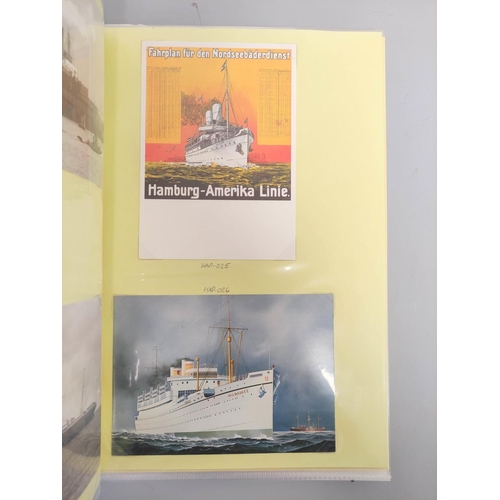 210 - Three nautical photographic albums from the collection of an avid collector comprising of views of c... 