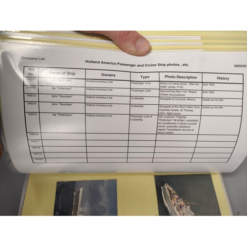 210 - Three nautical photographic albums from the collection of an avid collector comprising of views of c... 