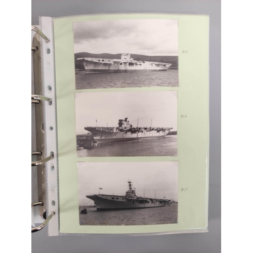 210 - Three nautical photographic albums from the collection of an avid collector comprising of views of c... 