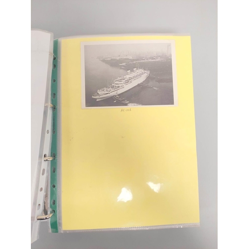 210 - Three nautical photographic albums from the collection of an avid collector comprising of views of c... 