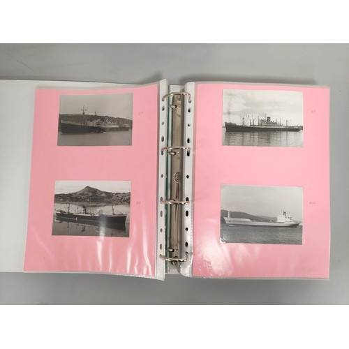 211 - A nautical photographic album from the collection of an avid collector comprising of historic views ... 