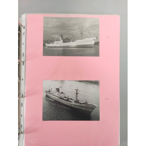 211 - A nautical photographic album from the collection of an avid collector comprising of historic views ... 