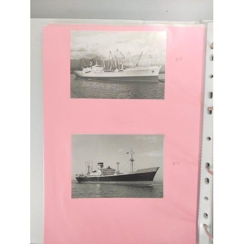 211 - A nautical photographic album from the collection of an avid collector comprising of historic views ... 