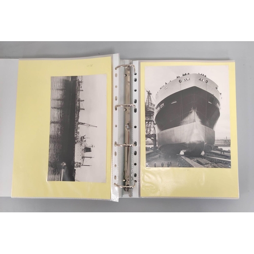211 - A nautical photographic album from the collection of an avid collector comprising of historic views ... 