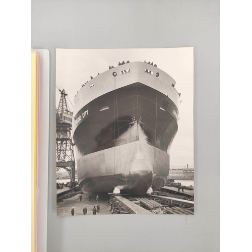 211 - A nautical photographic album from the collection of an avid collector comprising of historic views ... 