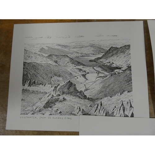 108 - WAINWRIGHT ALFRED.  Ullswater from St. Sunday Crag, Great End from Styhead Tarn, The North-Western F... 