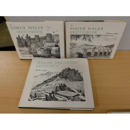 115 - WAINWRIGHT A.  Welsh Mountain Drawings; A North Wales Sketchbook & A South Wales Sketc... 