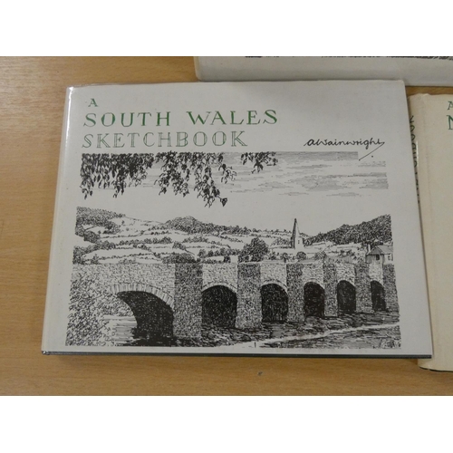 116 - WAINWRIGHT A.  Welsh Mountain Drawings; A North Wales Sketchbook & A South Wales Sketchbook. 3 v... 