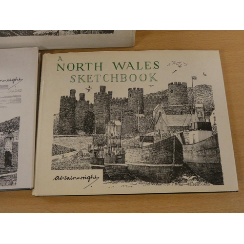 116 - WAINWRIGHT A.  Welsh Mountain Drawings; A North Wales Sketchbook & A South Wales Sketchbook. 3 v... 