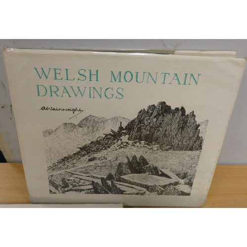 116 - WAINWRIGHT A.  Welsh Mountain Drawings; A North Wales Sketchbook & A South Wales Sketchbook. 3 v... 