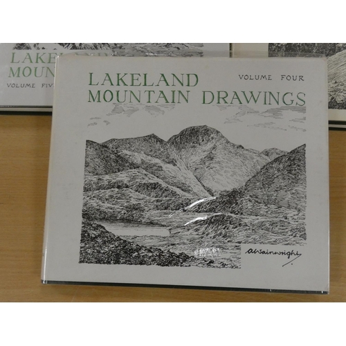 119 - WAINWRIGHT A.  Lakeland Mountain Drawings. 5 vols. Each in d.w's. 1st eds., 1980-1984.... 