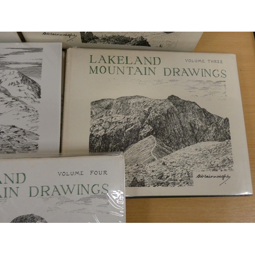 119 - WAINWRIGHT A.  Lakeland Mountain Drawings. 5 vols. Each in d.w's. 1st eds., 1980-1984.... 