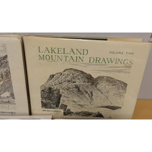 119 - WAINWRIGHT A.  Lakeland Mountain Drawings. 5 vols. Each in d.w's. 1st eds., 1980-1984.... 